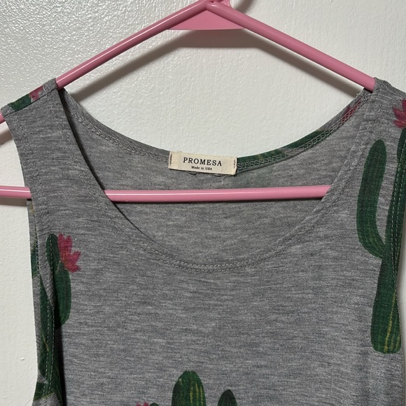 Soft Knit Cactus Tank Dress - Picture 3 of 10